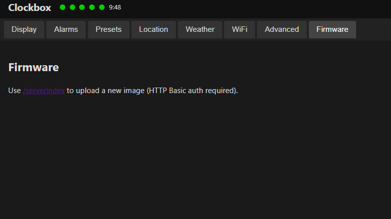 OTA Firmware update
