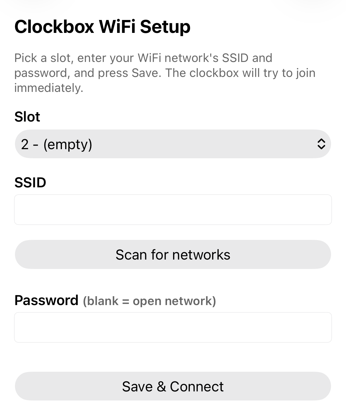 Setup screenshot